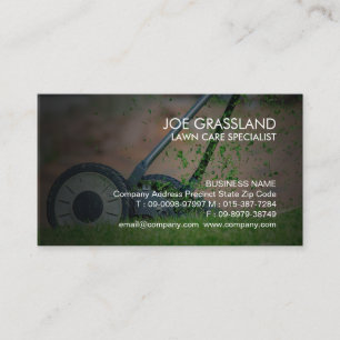 Carte De Visite Entretien de pelouse jardinier tondeuse