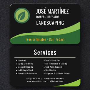 Carte De Visite Entretien de pelouse professionnel et aménagement 