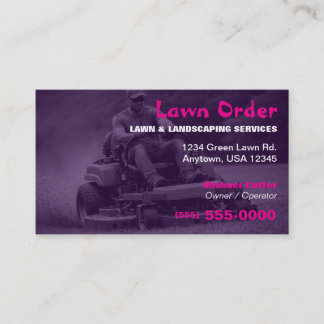 Carte De Visite Entretien de pelouse professionnel et services de 