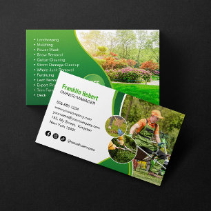 Carte De Visite Entretien de pelouse verte professionnel Aménageme
