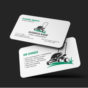Carte De Visite Entretien et service professionnel de pelouse Whit