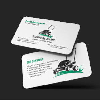 Carte De Visite Entretien et service professionnel de pelouse Whit