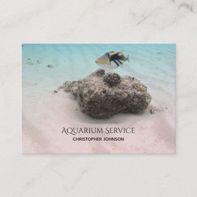 Carte De Visite Entretien tropical de service d'aquarium de (Devant)