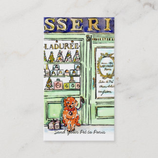 Carte De Visite Envoyez votre animal familier au chiot de Paris