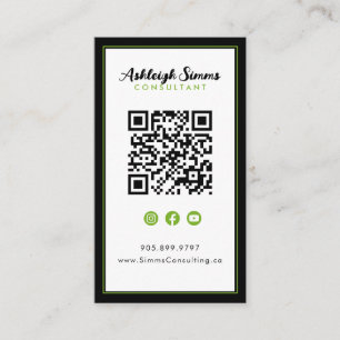 Carte De Visite Épaisse connexion frontalière sur les médias socia