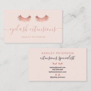 Carte De Visite Epaule rose moderne chic or tendance rose