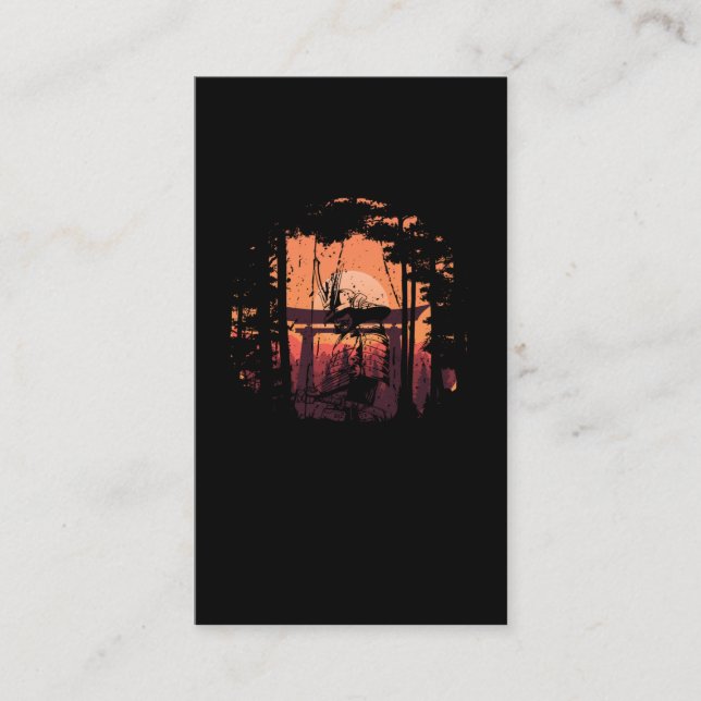 Carte De Visite Épée de combat japonaise Samurai Sunset (Devant)