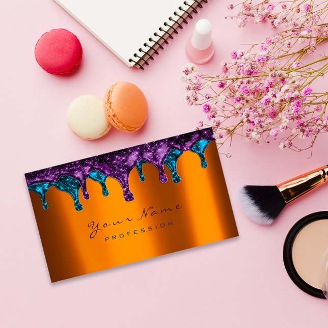 Carte De Visite Épilation de cire clous Démilitarisation Violet Br (Nails Wax Epilation Depilation Violet Bronze Honey Business Card)