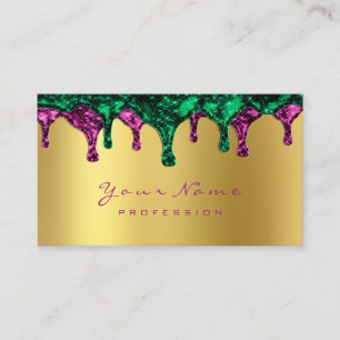 Carte De Visite Épilation de cire clous Dépilation Pink Gold Green