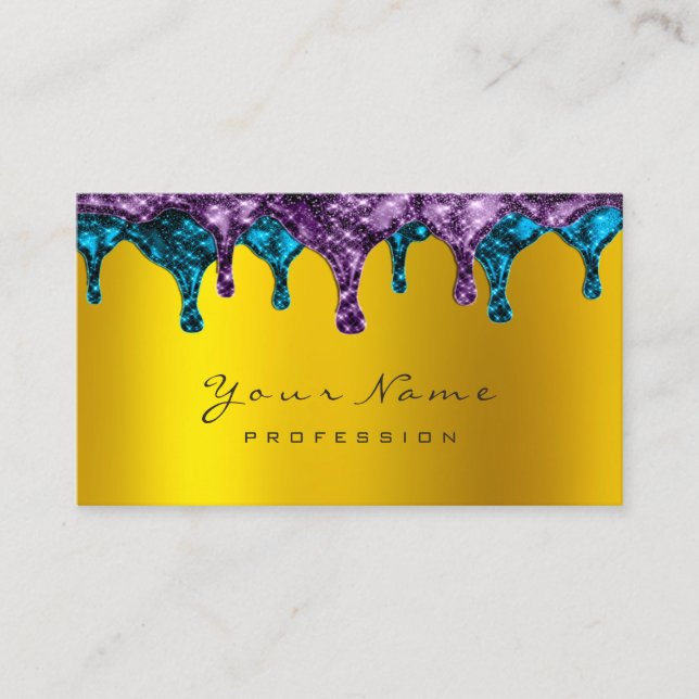 Carte De Visite Épilation de cire clous Dépilation Purple Turquois (Devant)