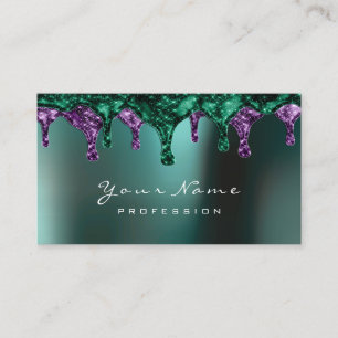 Carte De Visite Épilation de cire Dépilation ongles Turquoise viol