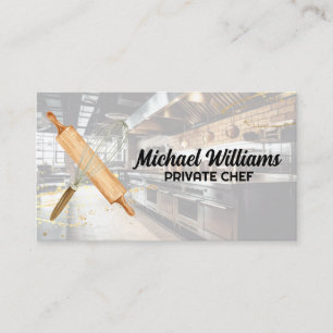 Carte De Visite Épingle à rouleaux de Whisk   Cuisine Restaurant C