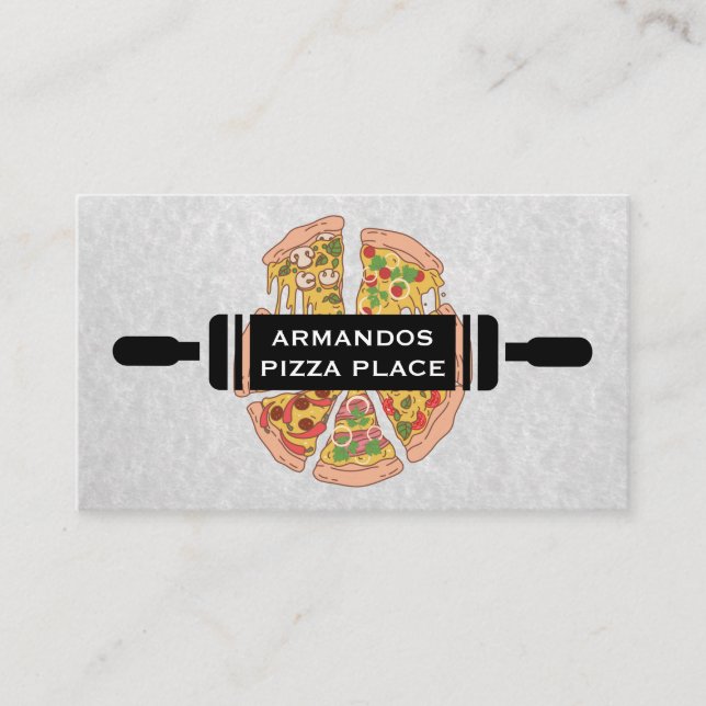 Carte De Visite Épingle | Pizza Slices (Devant)