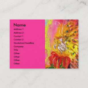 CARTE DE VISITE ÉPOQUE D'AUBE / ÉCLAIRAGE MAGIQUE EN OR FUCHSIA