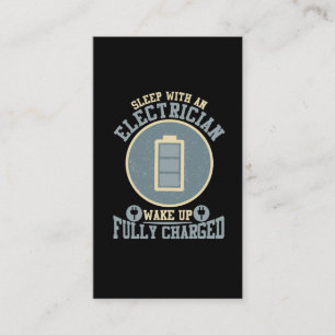Carte De Visite Épouse d'électricien Épouse Mari de technicien en