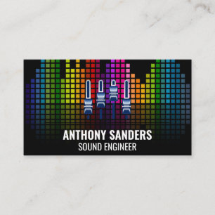 Carte De Visite Equalisateur de barre de son coloré
