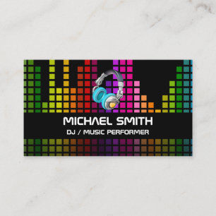 Carte De Visite Equalisateur de barre de son coloré