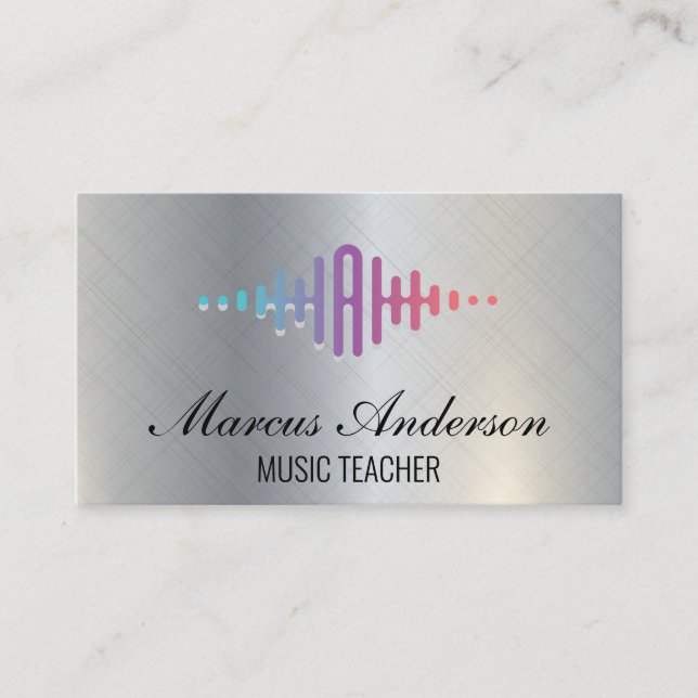 Carte De Visite Equaliseur audio de musique (Devant)
