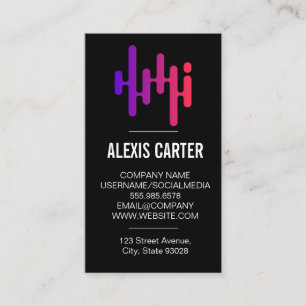 Carte De Visite Equaliseur audio   Producteur