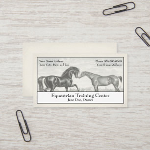 Carte de visite équestre Cheval Stables