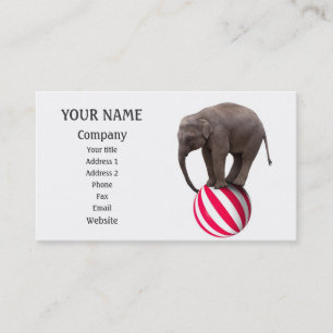 Carte De Visite Équilibrer l'éléphant