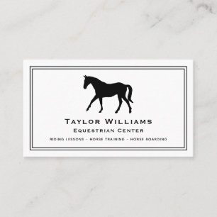 Carte De Visite Equine équitation équitation Équestre Entraîneur C