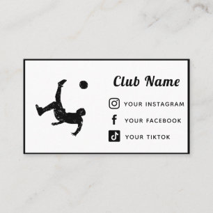 Carte De Visite Équipe Club Coach du joueur de football Simple Méd