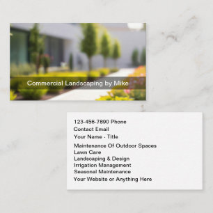 Carte De Visite Équipe de services d'aménagement paysager commerci