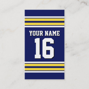 Carte De Visite Équipe de stripes blanches de Jersey