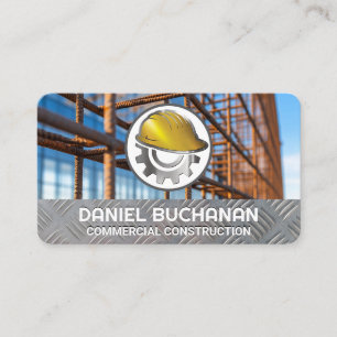 Carte De Visite Équipement de casque dur   Chantier de constructio
