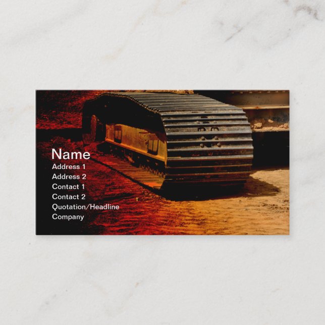 Carte De Visite équipement de construction lourd (Devant)
