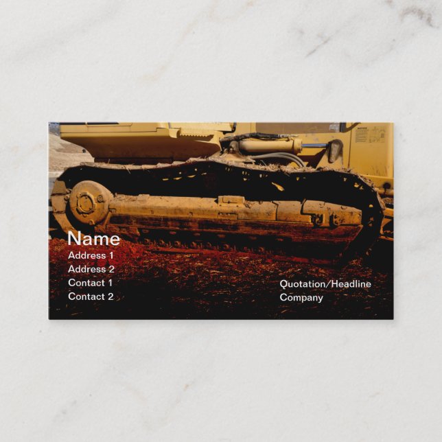 Carte De Visite équipement de construction lourd (Devant)