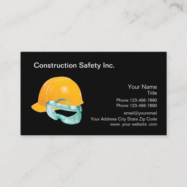 Carte De Visite Équipement de sécurité de construction (Devant)