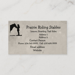 Carte De Visite Équitation Sur Mesure Piste À Voiture Stable