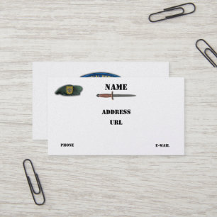 Carte De Visite ęrs lrrps de sof de sfg de sf de bérets verts de