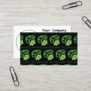 Carte De Visite Escalade de chameleon lunaire sur le Monogramme de