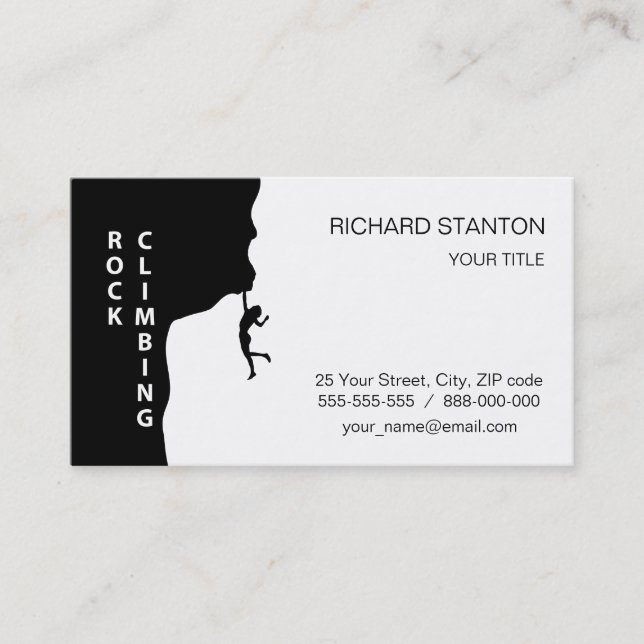 Carte De Visite Escalade rock (Devant)