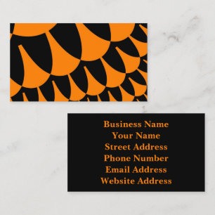 Carte De Visite Escaliers orange et noir