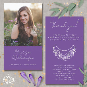 Carte De Visite Esoteric Psychic moderne Photo Merci client