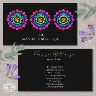 Carte De Visite Ésotérique Mandala Holistic Metaphysical Boho Brig
