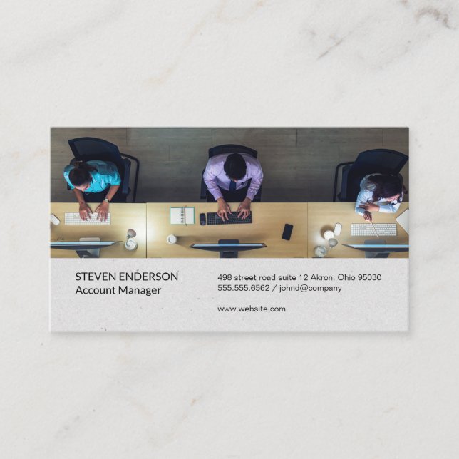 Carte De Visite Espace bureau | Employés travaillant (Devant)