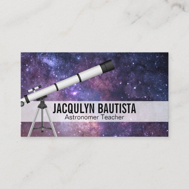 Carte De Visite Espace | Télescope scientifique (Devant)