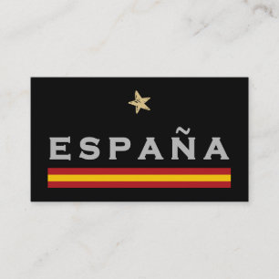 Carte De Visite Espagne maillot de football drapeau espagnol
