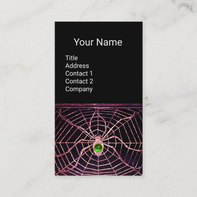 Carte De Visite ESPRIT ET WEB Vert Emeraude Gemstone Noir (Devant)