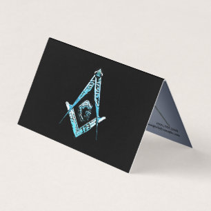 Carte De Visite Esprit maçonnique (bleu clair)