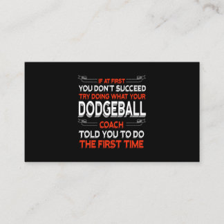 Carte De Visite Essayez De Faire Ce Que Votre Entraîneur Dodgeball
