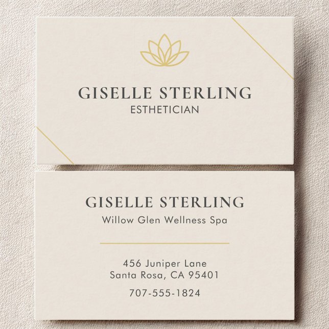 Carte De Visite Esthetician Neutral Professional (Créateur téléchargé)