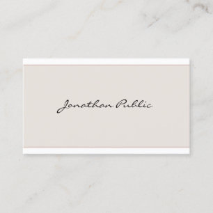 Carte De Visite Esthétique Moderne Simple Élégant Minimaliste Plai