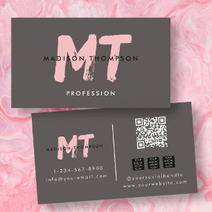 Carte De Visite Esthétique rose moderne, Braid, PMU Lash Tech
