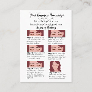 Carte De Visite Étapes de la microfacturation de la guérison et 